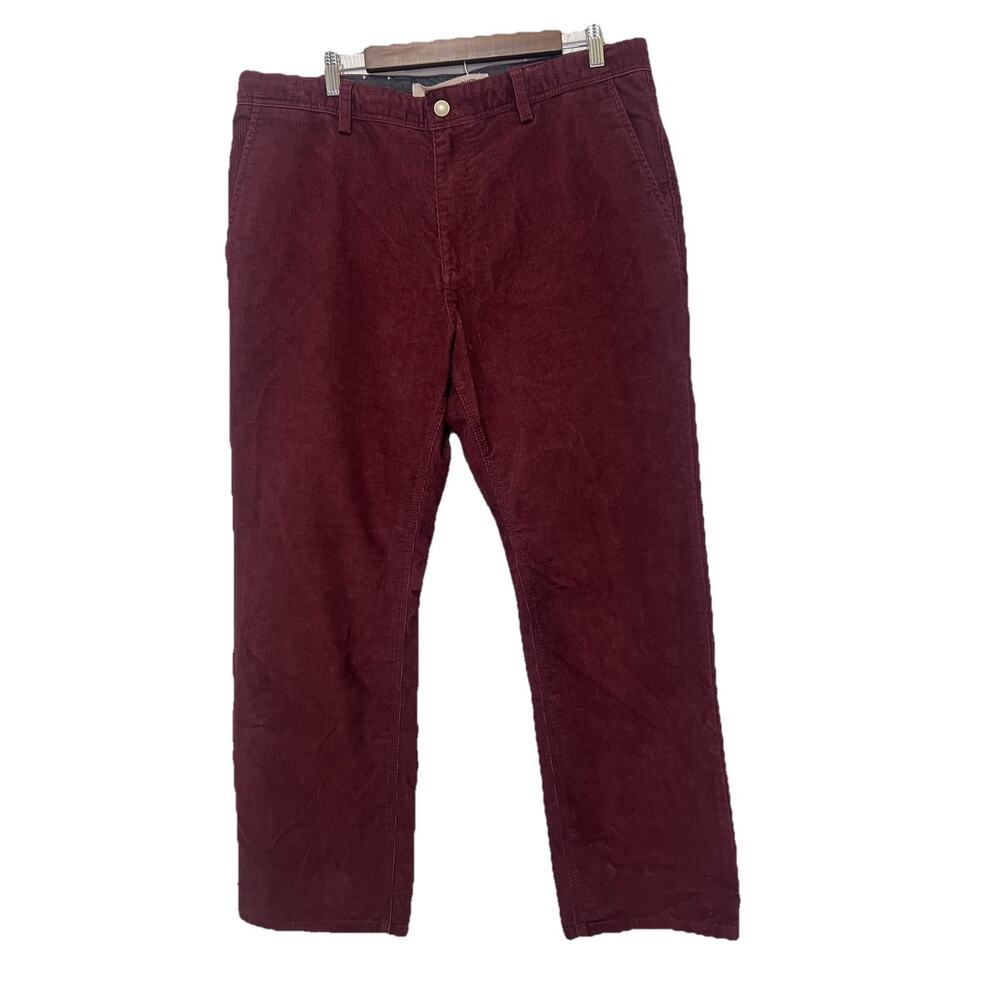 Cutter & Buck Mens Red Corduroy Pants Size 38/ 29 1/2 Straight Leg Retro Classic